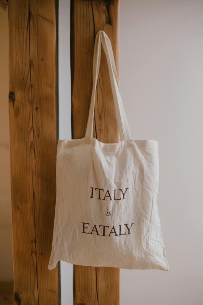 Eco-friendly tote bag from print on demand store with custom design printing